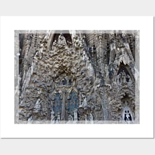 La Sagrada Familia breath-taking exterior: detailed architecture photography Posters and Art